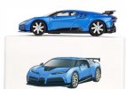 Blue/ White 1:64 Scale Diecast 2019 Bugatti Centodieci Model