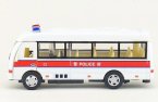 Kids Hong Kong Police White Diecast Coach Bus Toy