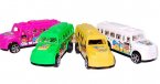 Green / White / Pink / Yellow Mini Scale Plastics School Bus Toy