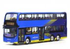 1:76 Scale Blue Diecast ADL Enviro 500 Double Decker Bus Model