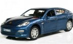 1:28 Scale Black / Blue / Red Diecast Porsche Panamera Toy