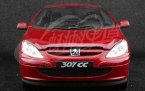 Red 1:18 Scale SOLIDO Diecast Peugeot 307CC Model