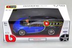 1:18 Scale Bburago Red / Blue Diecast Bugatti Chiron Model