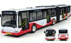 Kids Red / Green / Yellow Die-Cast BeiJing Articulated City Bus