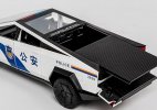 1:24 Scale White / Black Police Diecast Tesla Cybertruck Toy