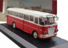 White-Red 1:72 Scale Atlas brand Die-Cast Ikarus 620 Bus Model