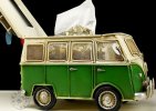 Handmade Red / Green Medium Scale Tinplate VW Bus Model