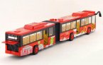 Kids Red / Yellow / Blue Diecast Articulated Bus Toy