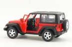 1:43 Scale Red / Blue Kids Diecast Jeep Wrangler Rubicon Toy