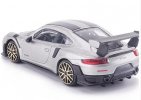 Gray 1:43 Scale Bburago Diecast Porsche 911 GT2 RS Model