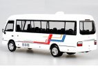 1:64 Scale White Diecast Toyota Coaster Coach Bus Model