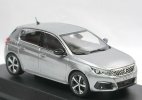 1:43 Scale Silver Norev Diecast 2017 Peugeot 308 GT Model