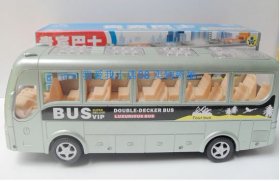 Large Scale Gray Electric Single-decker City Bus Toy