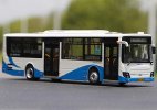 1:43 Scale White-Blue Diecast Daewoo Shanghai City Bus Model