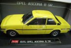 Yellow / Green 1:18 Sunstar Diecast 1975 Opel ASCONA B SR Model