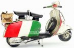 1:8 Scale Retro Italian Flag Tinplate Vespa Scooter Model