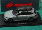 Gray 1:43 Scale Spark Resin 2018 Audi RS 4 Avant Model