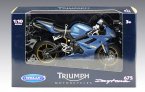 Welly Red / Blue 1:10 Scale Diecast Triumph Daytona 675 Model