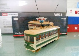 1:48 Scale White-green CORGI Old-fashioned Trolley Bus Model