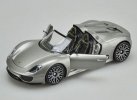 Gray 1:24 Scale Welly Diecast Porsche 918 Spyder Model