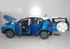 Blue 1:18 Scale Diecast 2016 BYD Yuan SUV Model