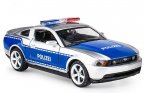 Blue-Silver 1:32 Kids Diecast Ford Mustang GT Police Car Toy