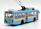 Blue 1:64 Scale Diecast Huayu BJD WG120C Trolley Bus Model