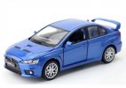 Kids White / Red / Blue Diecast Mitsubishi Lancer Evolution Toy