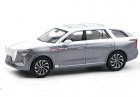 White-Gray 1:64 Scale Diecast Hongqi E-HS9 SUV Model