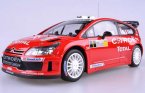 Red 1:18 Scale Autoart WRC 2004 Diecast Citroen C4 Model