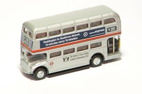 1:150 Mini Scale Red / Silver Oxford London Double-decker Bus