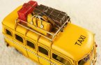 Yellow Small Scale Tinplate Handmade VW Taxi Bus Model