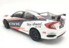 1:18 Scale White CTCC Diecast Honda Civic Car Model