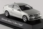 White / Silver 1:43 Diecast Mercedes Benz C-Class Coupe Model