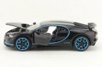 Kids Black 1:32 Scale Diecast Bugatti Chiron Toy