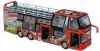 Large Scale Yellow / Red Plastics Cabrio Double-decker Tour Bus