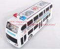 Kids White Police Theme Electric Double-deck Bus Toy