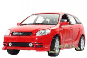 Red 1:18 Scale Yatming Diecast Toyota Corolla Matrix Model