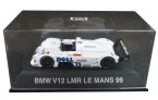 White 1:43 JADI Diecast BMW V12 LMR LE MANS 99 Model