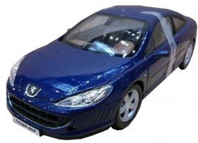 1:18 Scale Blue NOREV Diecast 2005 Peugeot 407 Coupe Model