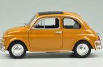 Black / Yellow 1:24 Scale Welly Diecast Fiat Nuova 500 Model