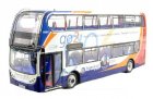 1:76 Scale CMNL White Dennis Double-Decker Bus Model