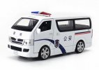 White 1:32 Scale Police Kids Diecast Toyota Hiace Toy