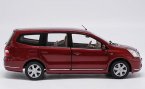 1:18 Scale Red / White / Blue Diecast Nissan Geniss Model