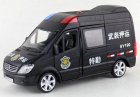 1:32 Scale Kids Police Black Diecast Mercedes Benz Sprinter Toy