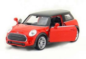 Red 1:36 Scale Kids Welly Diecast Mini Cooper Hatch Toy