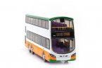 Kids White Tiny Diecast Hong Kong B9TL Double Decker Bus Toy