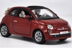 Red / White 1:24 Scale Bburago Diecast Fiat 500 Model