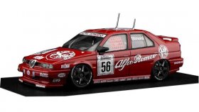 Red 1:43 Scale HPI Diecast 1994 Alfa Romeo 155 TS Model