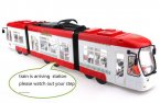 Large Scale Red-White Kids Articulated Electric Trolley Bus Toy